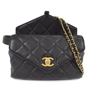 Chanel Black Calfskin Bum Bag KQ00009